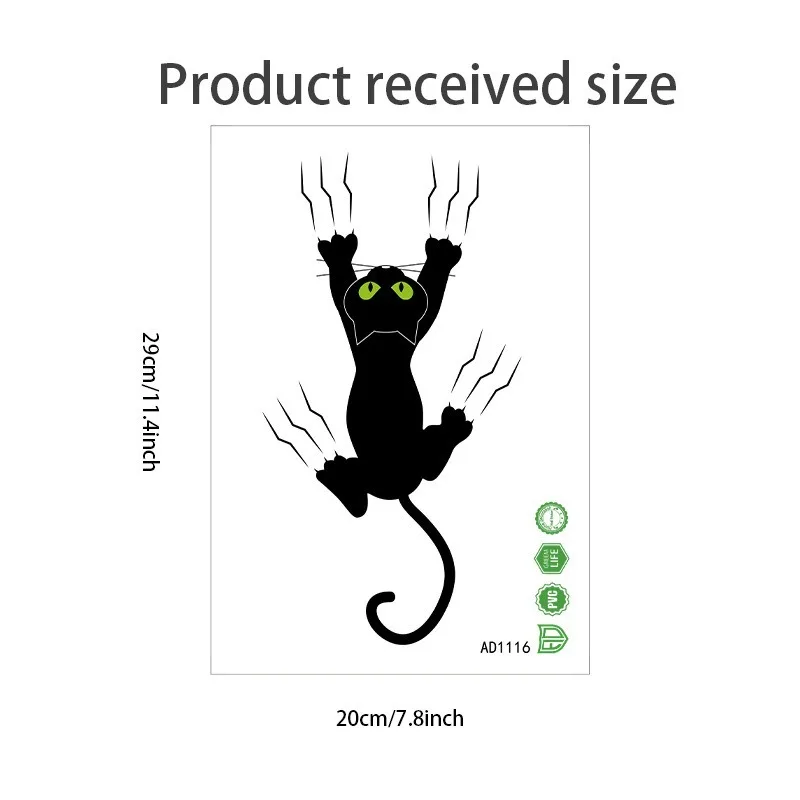New Adhesive Cartoon Black Cat Bathroom Sticker Removable Toilet Decor for Home Decor Туалетная Наклейка Sticker Del Inodoro