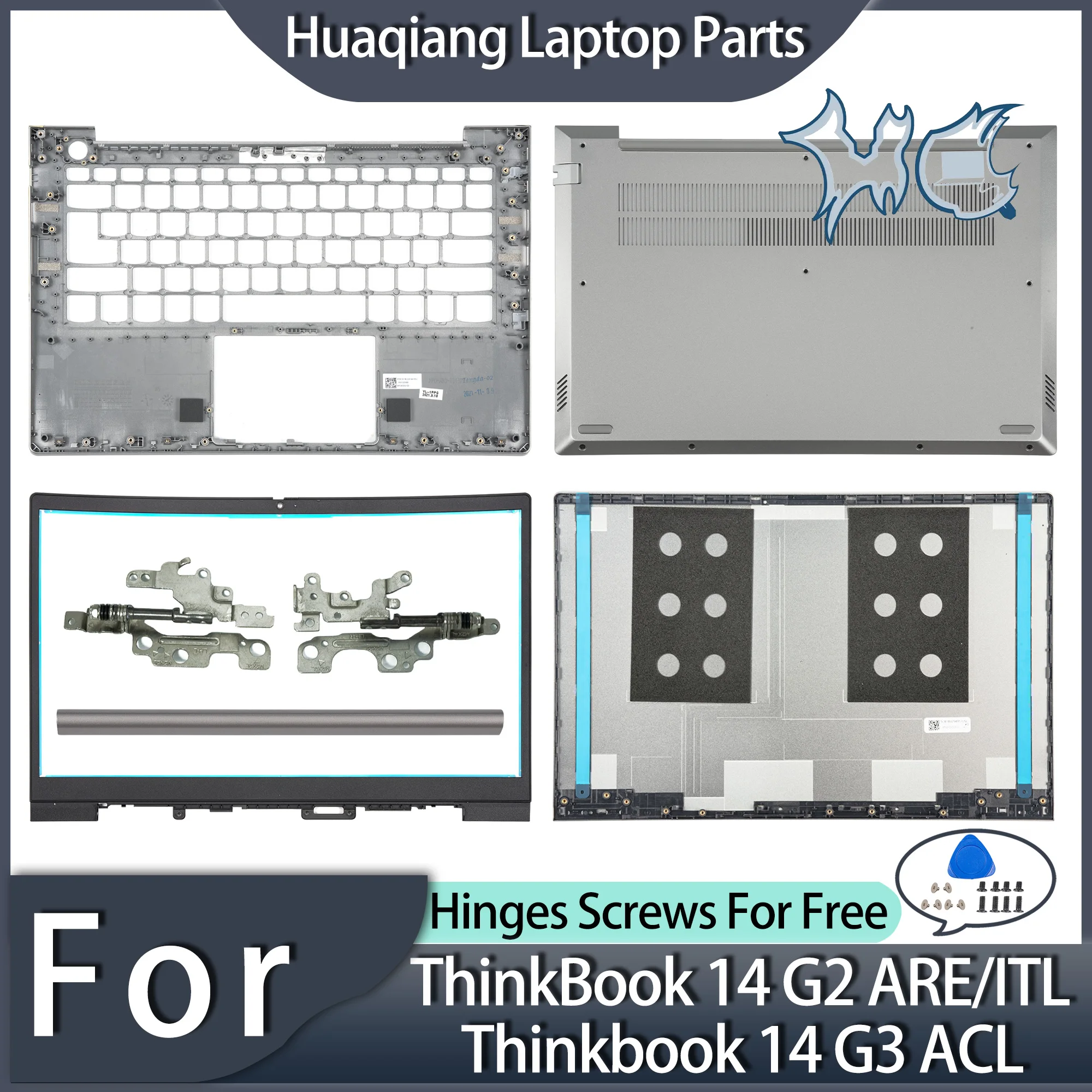 

NEW Cases For ThinkBook 14 G2 ARE/ITL 14 G3 ACL 14 G4 IAP LCD Back Cover Front Bezel Botto HingeCover Hinge Laptop Parts Replace