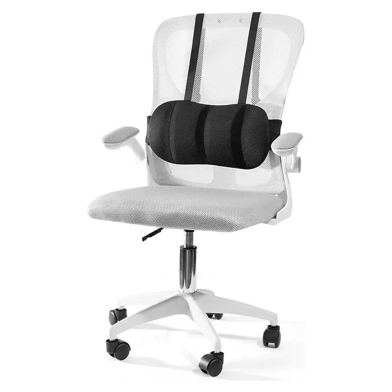 Lumbar Support Pillow Adjustable Strap Design, Back Support For Office Chair Cushion, Fits Car And For Office Chair