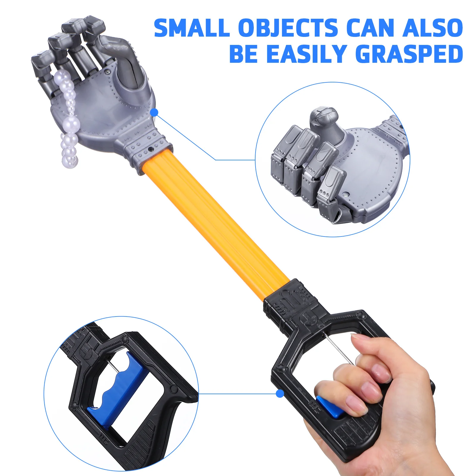 

3pcs Mechanical Hand Set Robot Arm Grabber For Kids Hand Eye Coordination Interactive Tool Sturdy Plastic