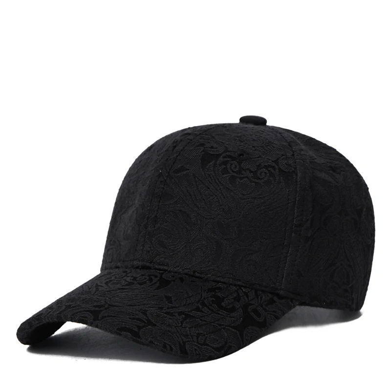 High top cap circumference hat female autumn new lace jacquard high baseball cap han edition show face small fashion is cap