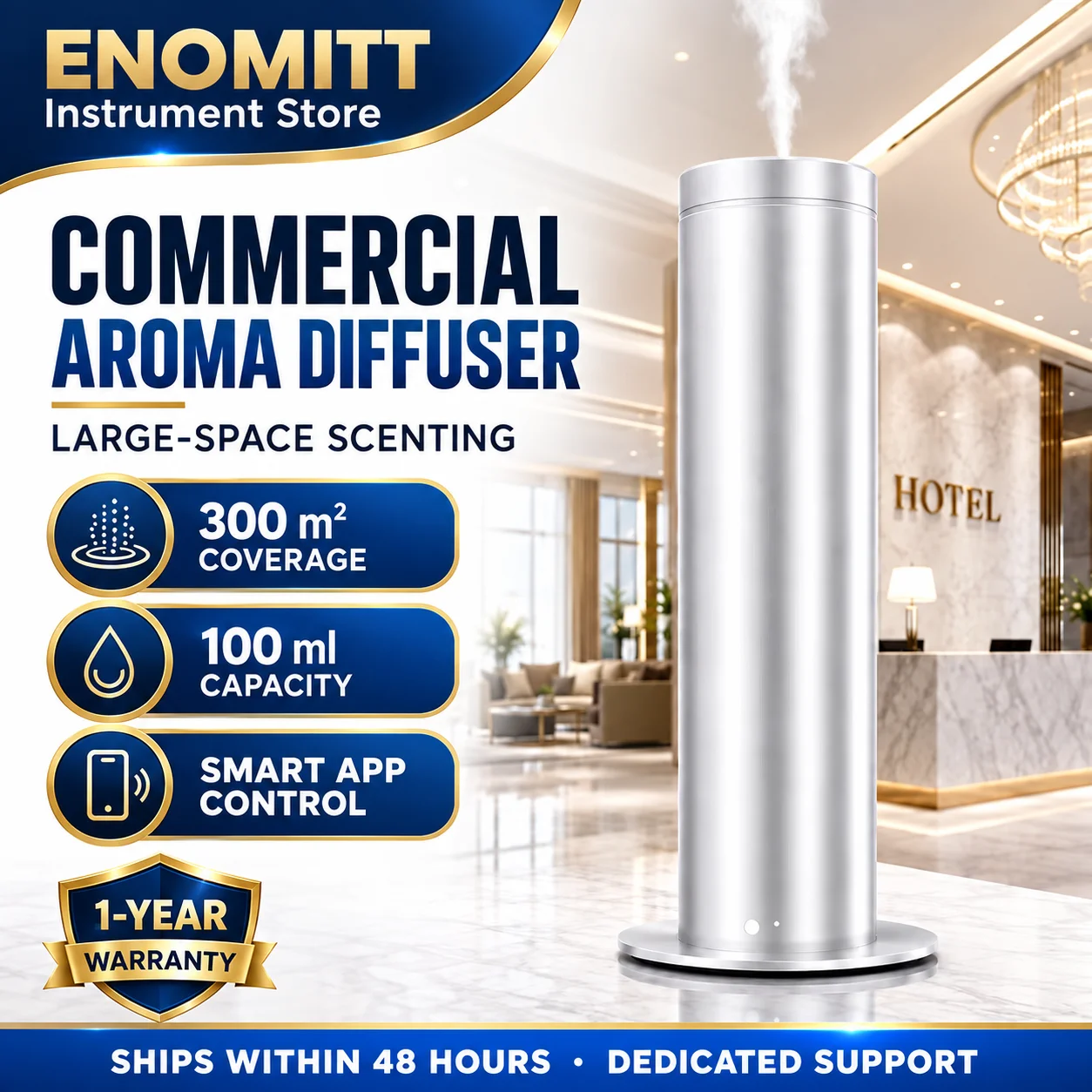 Scent Diffuser Machine 100ml APP Control, Commercial Aroma Diffuser for Hotel Home Large Room, Nano Cold Mist Cover 300m2 Timer