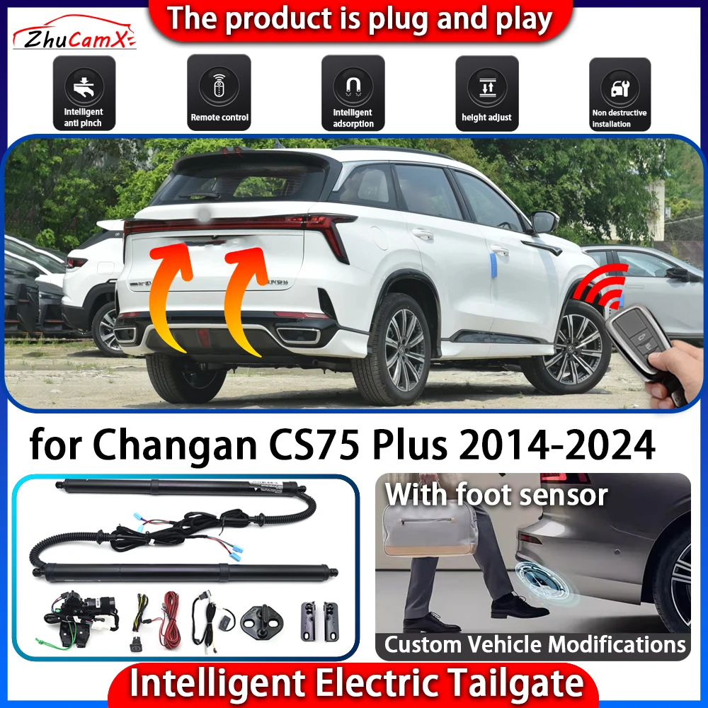 ZhuCamX Smart Powered Tailgate for Changan CS75 Plus 2014-2024 Automatic Intelligent Electric Trunk Lift Control Kit