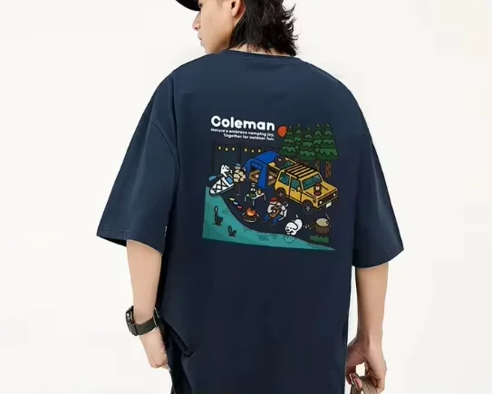 2026 New Men Women Outdoor Summer Loose Short Sleeve T-shirt, Vintage Camping Fun Print Casual Streetwear Daily Fashion Tee Tops