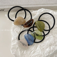 South Korea's Dongdaemun minimalist acrylic pea surface girl hair ring tied ponytail head rope rubber band irregular hair tie