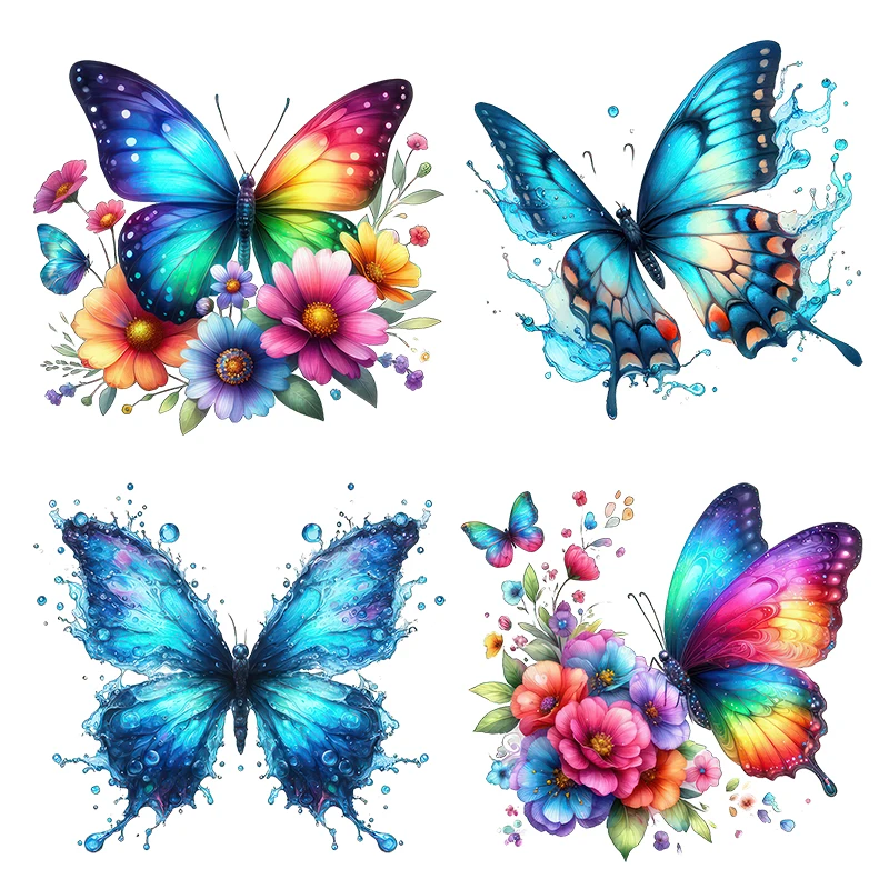 Three Ratels QCF379 Beautiful colorful butterflies stickers for home decoration toilet stickers car hood decals