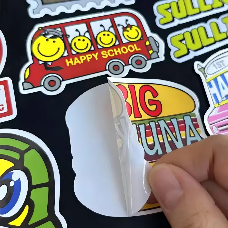 100개 맞춤 스티커 비닐 방수 다이컷 로고 디자인 브랜드 노트북 귀여운 개인 맞춤 스티커... - 2