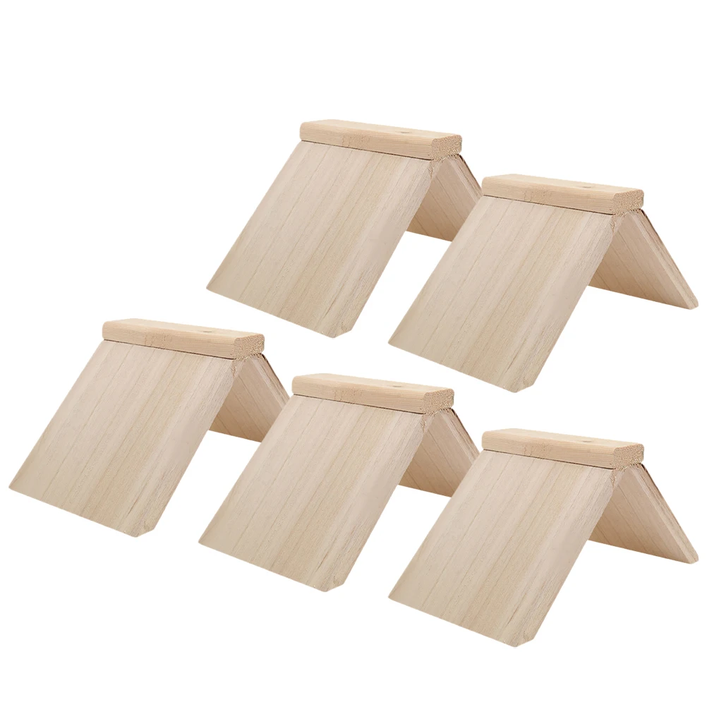 

5pcs Wooden Bird Perch Stand Natural Parrot Chewable Play Rack For All Birds Durable Bird Cage Accessory Home Decoration Pet