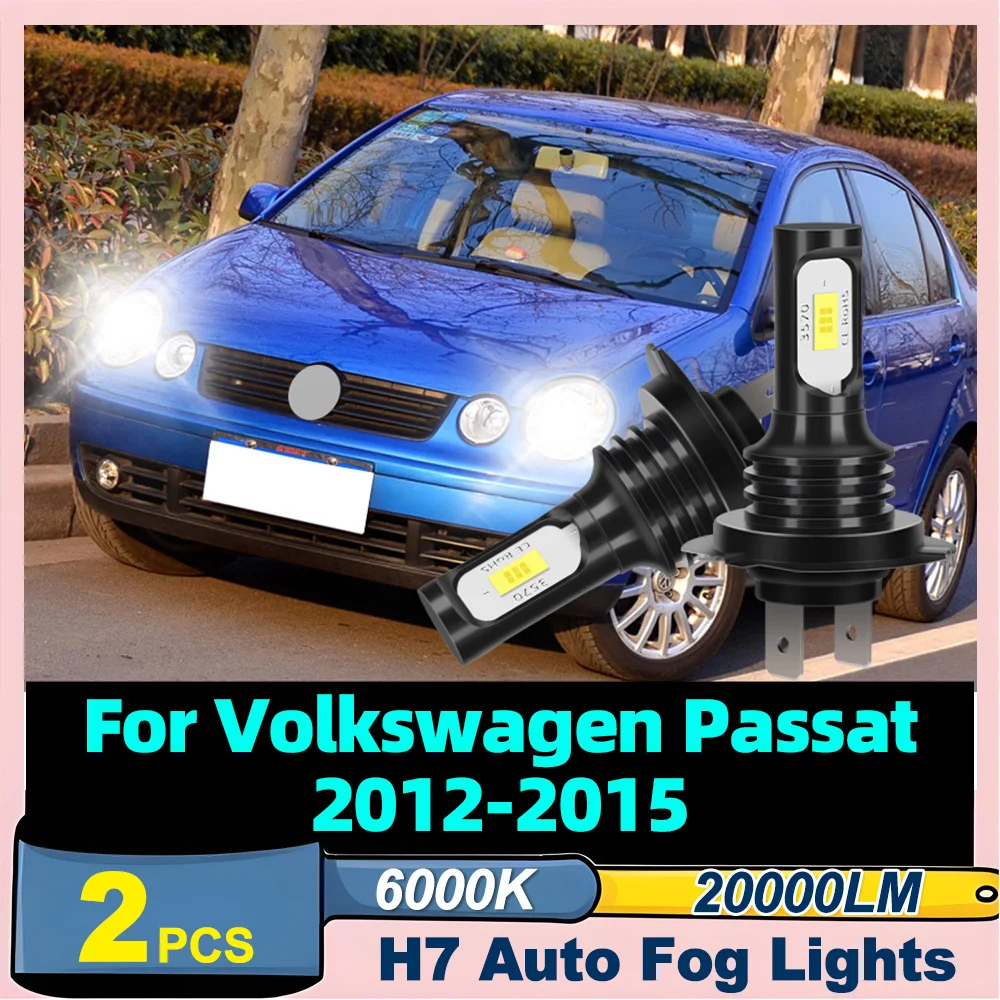 

2PCS H7 90W High Power Auto Fog Lights Fog Lamps 6000K Super Bright 20000LM Plug And Play For Volkswagen Passat 2012-2015 2013