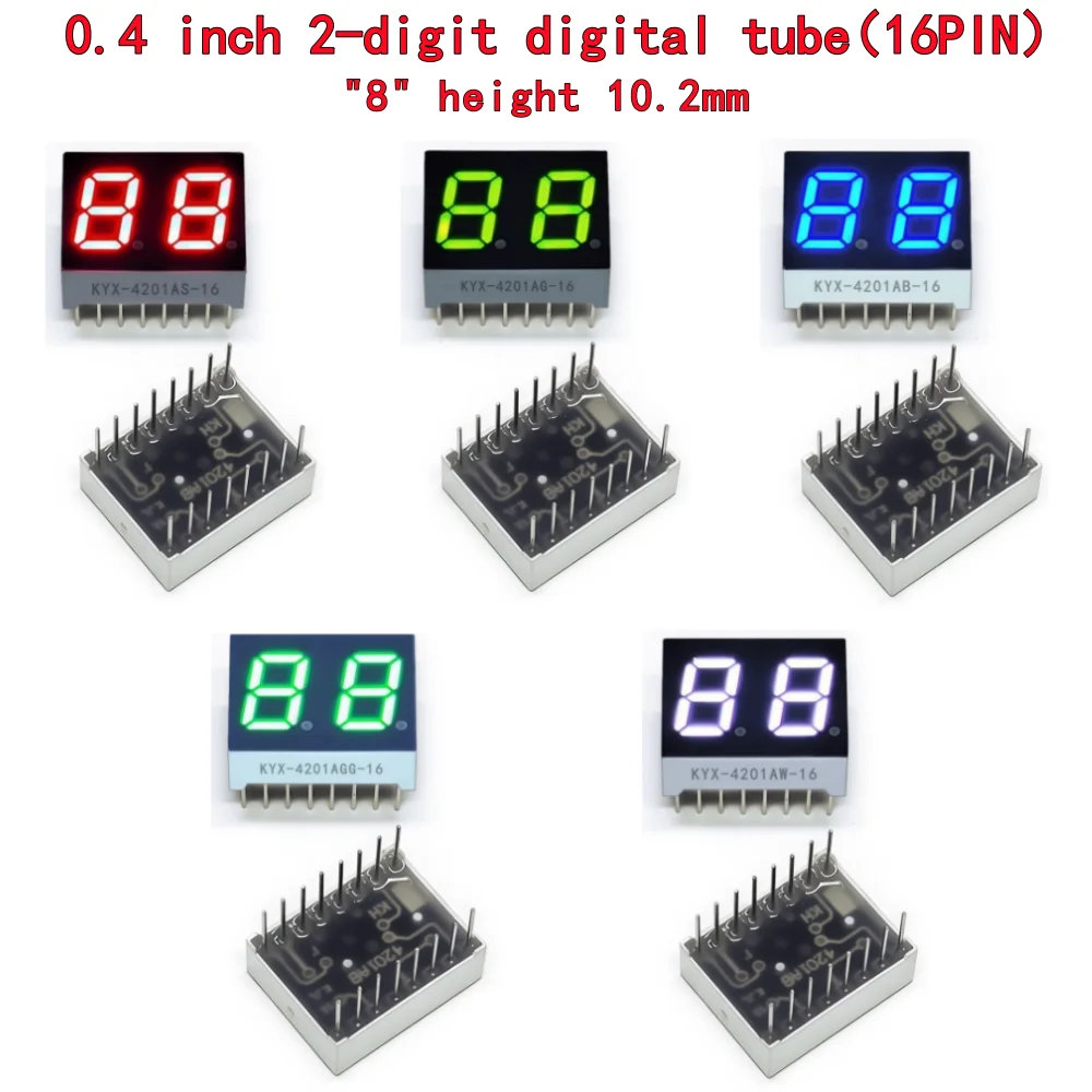 10PCS 0.4-Inch 2-Di…
