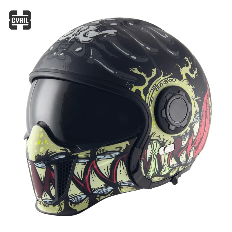 

Fast Ship Motorcycle Special Helmet Racing Scorpion Helmet Zombie Racing Series Capacete Moto Casque Modular 3/4 Jet Open Face