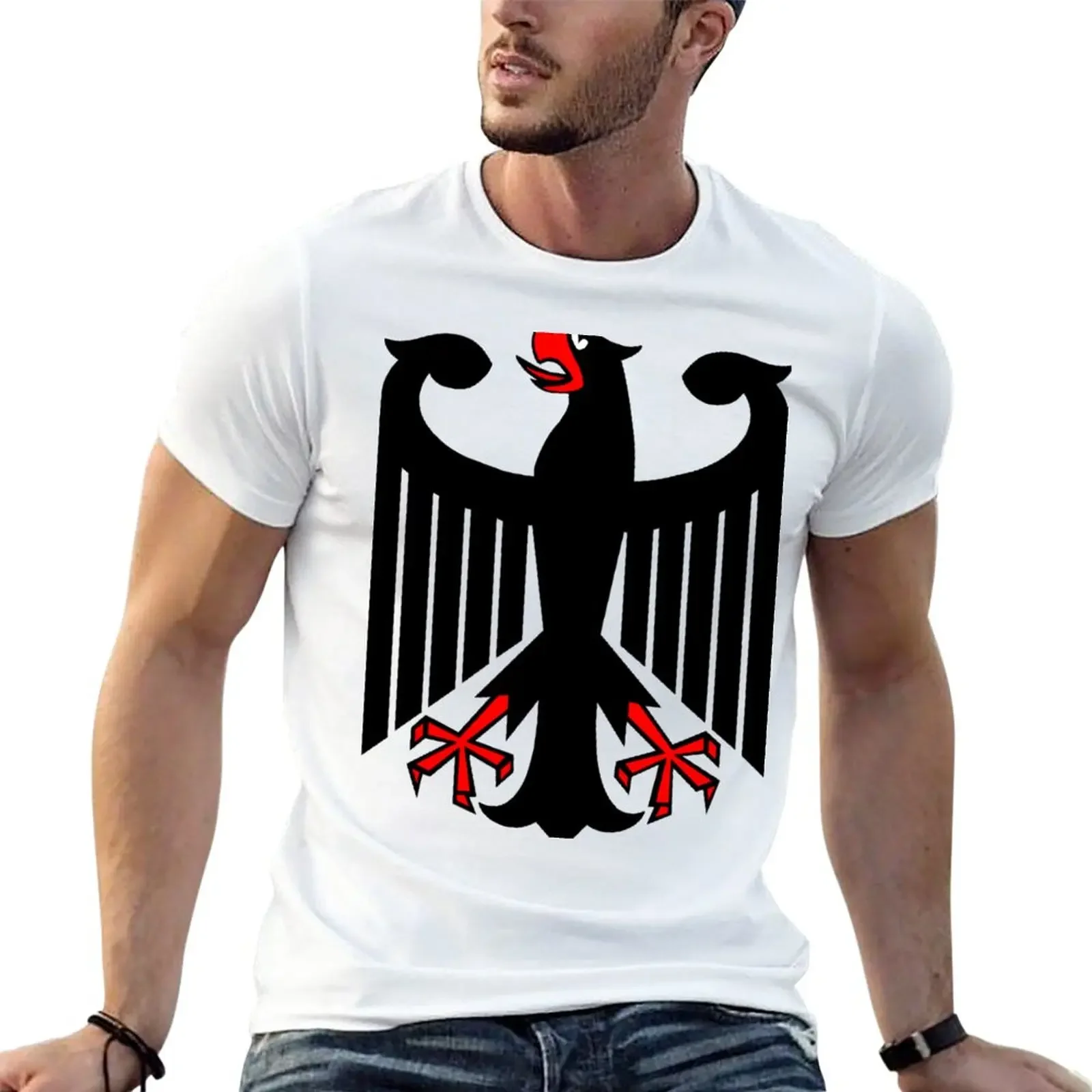 

German Eagle T-Shirt anime clothes customizeds sports fans men graphic t shirts