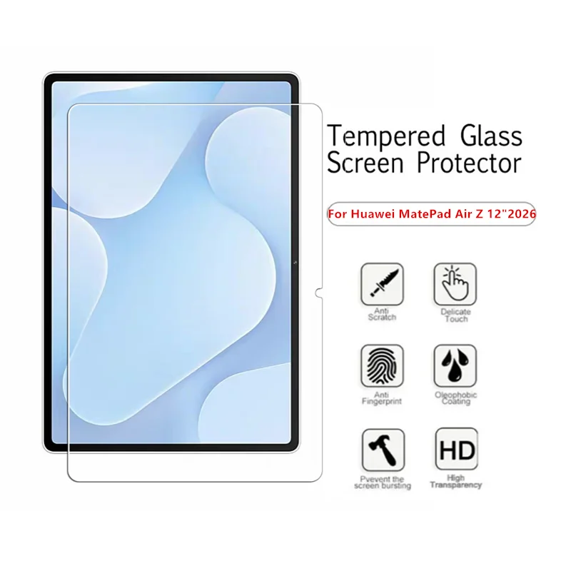 2Pcs Tempered Glass Film For Huawei MatePad Air Z 12inch 2026 9H HD Anti Scratch Screen Protector AST-W00/AST-W3012