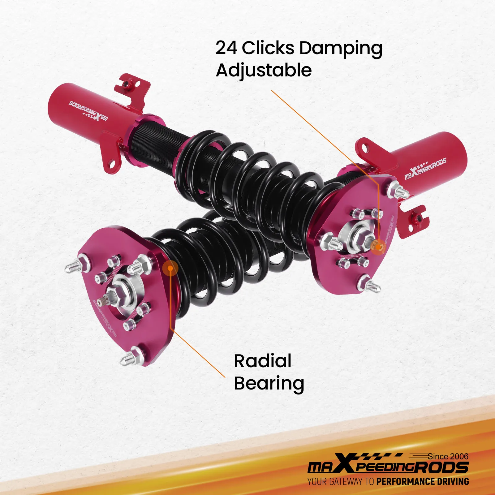 طقم خفض التعليق كويلوفيرز للتخميد 24 مستوى لسيارة تويوتا كامري 2007-2011