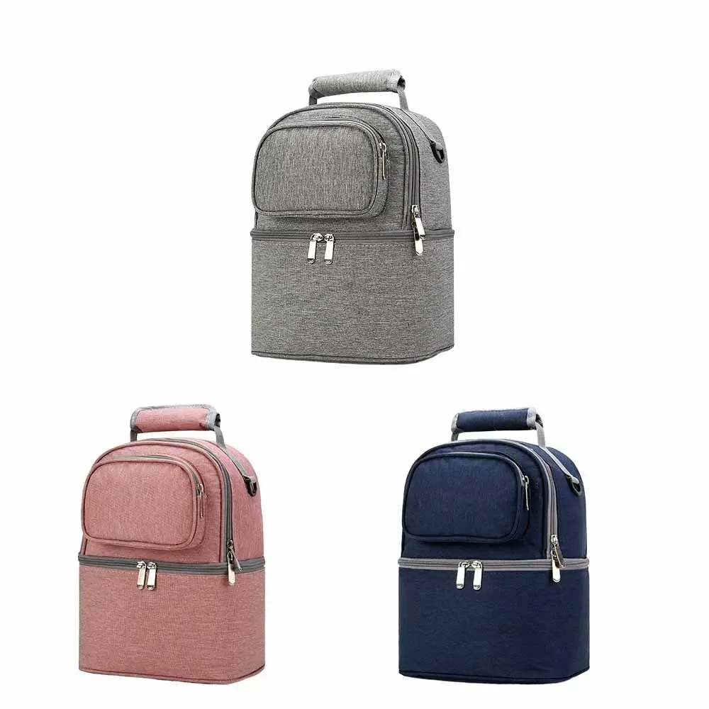Zaino premaman di grande capacità Materiale isolante Conservazione fresca Borsa termica per latte materno Stile borsa a doppio strato