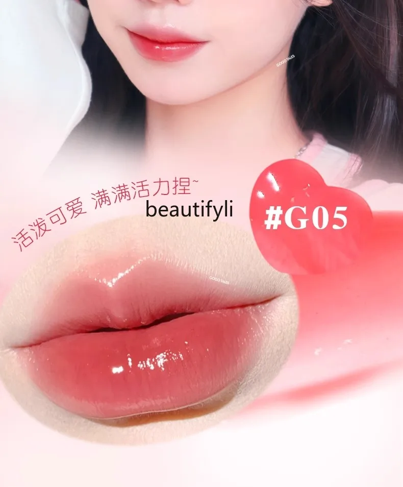 Double-Headed Lip Lacquer Water Mist Lip Gloss Glass Mirror Water Light Lipstick Does Not Fade No Stain on Cup Women