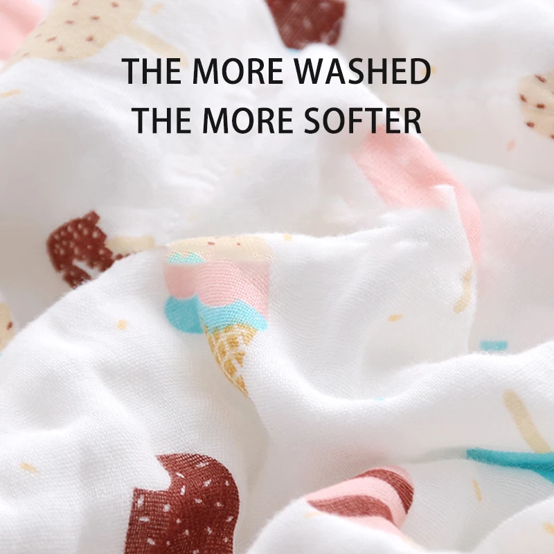 Serviette de Bain en Gaze de Coton à 6 Couches pour Bébé, Peignoir pour Nouveau-né, Gant de Toilette pour Garçon et Fille