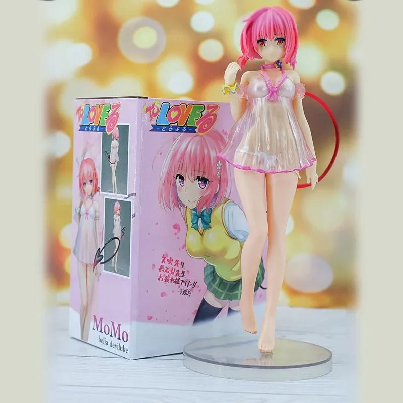 To Love Ru Darkness Momo Belia Deviluke pajamas figure PVC Action Anime model Adult Collection Toys Doll Gift