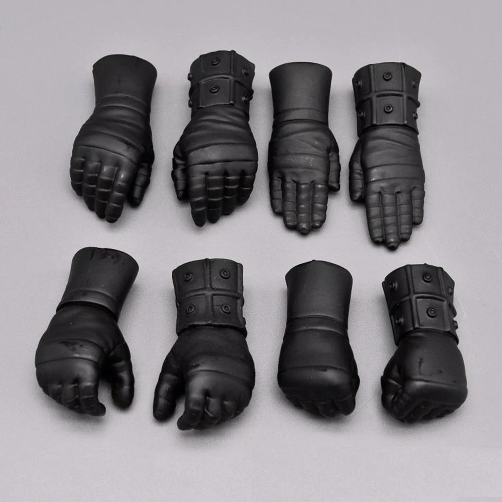 1/6 Medicom RAH Mini Toys Model Black Gloved Hand Types Model Hollow 8PCS/Set For 12