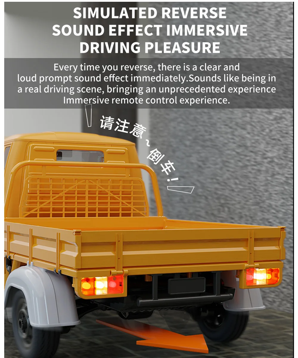 9IMOD 1/10 RC Auto 20 km/h Auto con trazione posteriore 2.4G 50M Deflettore Piegato Imbottiture Effetto sonoro inverso Triciclo telecomandato