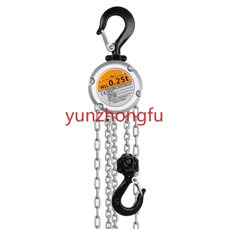 Portable Manual Lever Block Lifting Mini Hand Chain Hoist Hook Mount 0.25/0.5 Ton Capacity 3 Meter Lift