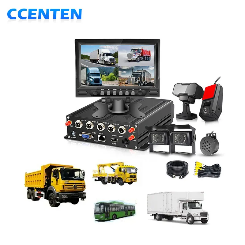 Factory Price Bus 4 Channel Driving Digital Video Recorder ADAS DSM 4CH SD DVR 4G GPS WIFI Truck Surveillance Camera System