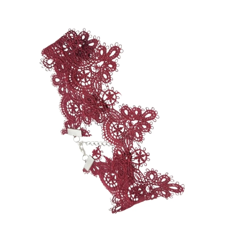 قابل للتعديل طول أنيق الدانتيل المختنق قلادة لينة شريط حول ياقة الملابس مجوهرات الإكسسوار لجميع أحجام الرقبة تناسب مثالي #2