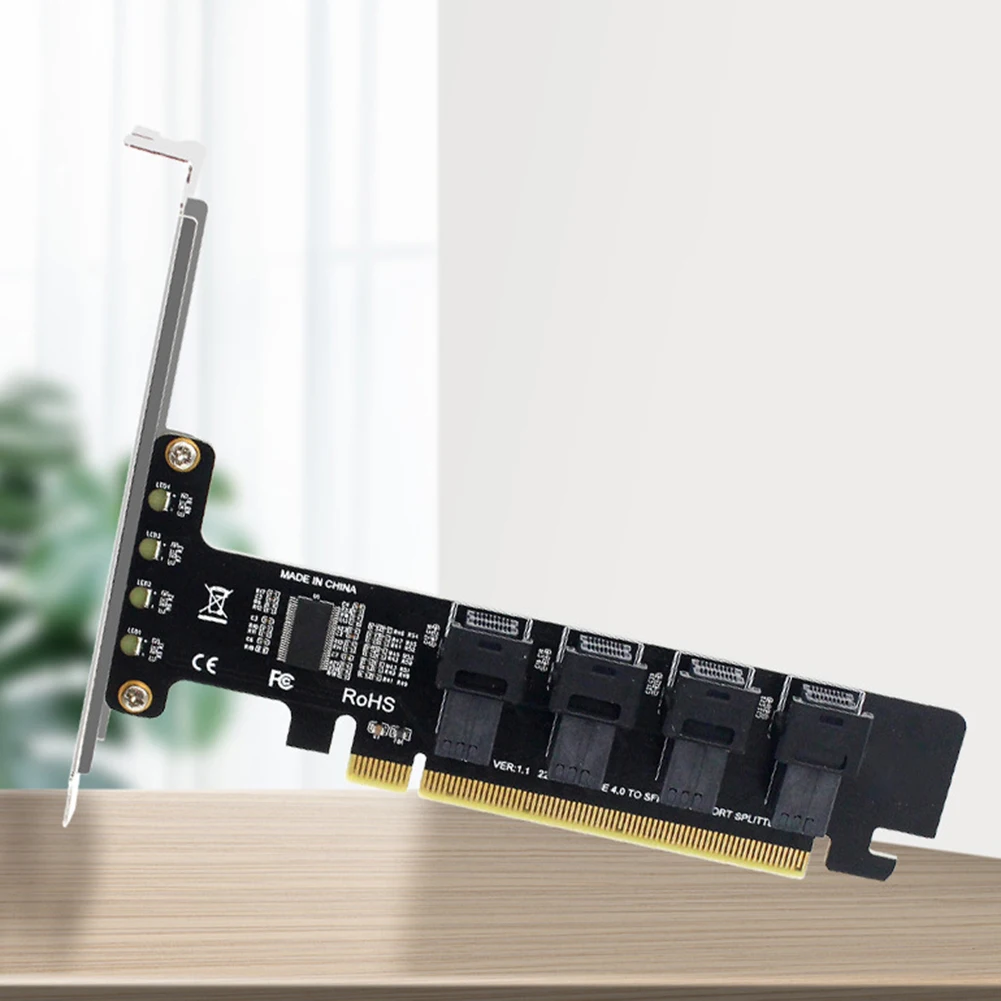 محول nvssme psd ، cio ، PCI-E 16X ، 4 منافذ ، U.2 ، بطاقة مقسمة للتعدين ، BTC Miner ، التعدين