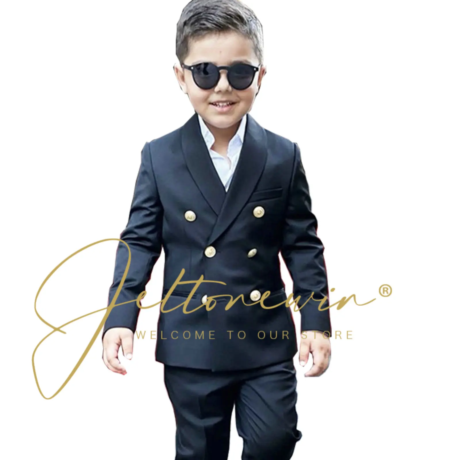 

Suits For Boys Wedding Tuxedo Pictures Formal Party Dress Kids Blazer Pants 2 Piece Costume Enfants Garçons Mariage Boys Suit