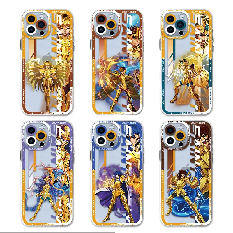 Anime Saint Seiya Transparent Soft Cover for Samsung Galaxy S24 23 Ultra Note 20 Ultra 10 Plus S20FE S21 S22 Plus S10 Phone Case