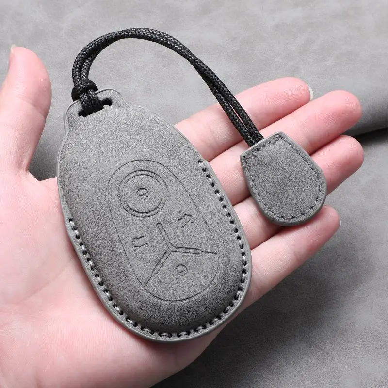 For Geely EX2 2026 2027 Key Case Ring PU Leather Key Fob Case For Geely EX2 2026 2027 Key Case Ring PU Leather Key Fob Case
