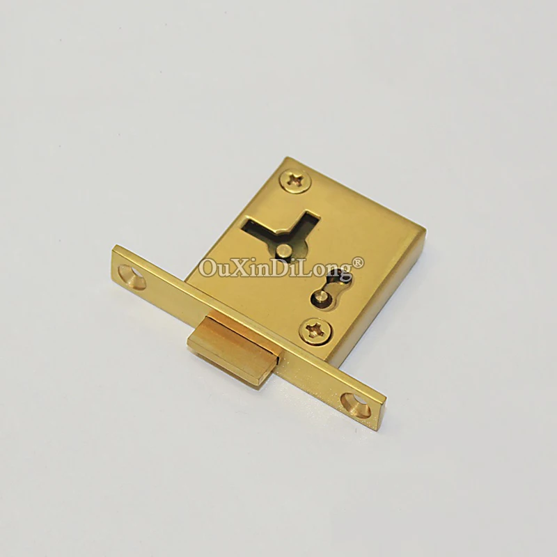 HOT 6PCS Brass European Drawer Cabinet Locks Hidden Furniture Cupboard Locker File Cabinet Locks Wood Cases Box Dresser Lock+Key