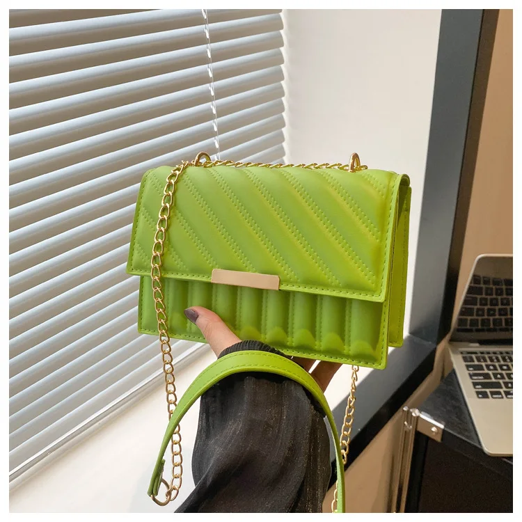 Orange Fashion Trend Crossbody Single Bag On The New Small Bag NTide Korean Version Of The Foreign-style Chain Small Square Bag