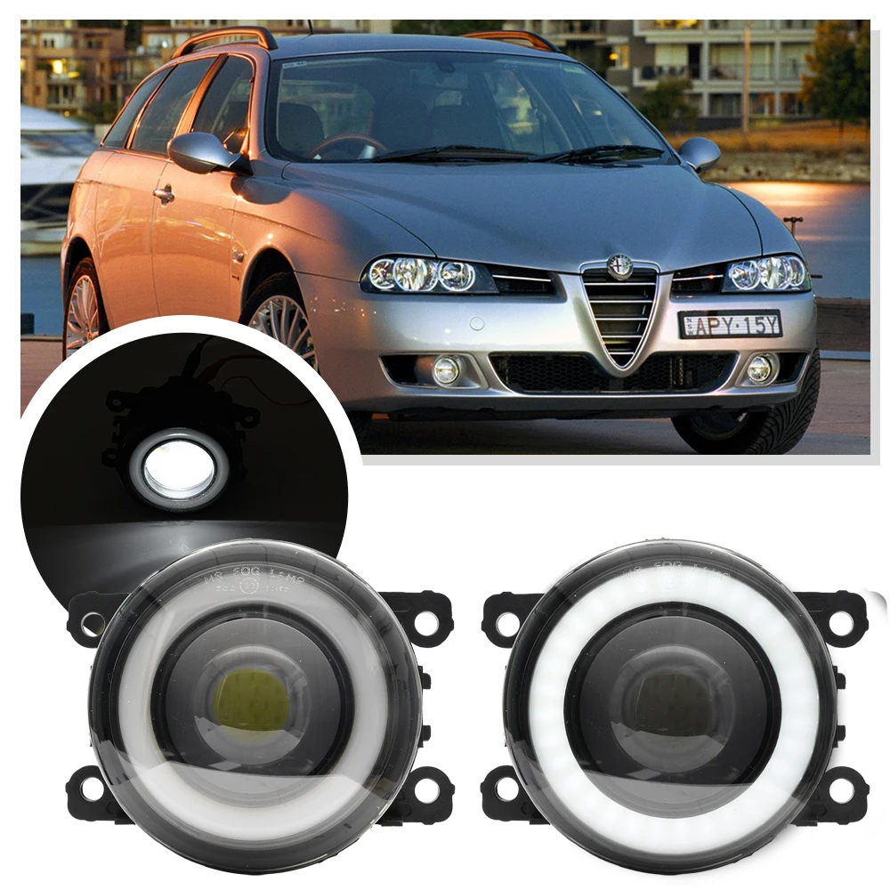 

LED JDM Fog Light DRL For Alfa Romeo 156 159 Giulia Stelvio Spider 939 Fiat Ducato Peugeot Boxer Citroen Jumpy driving Lamp IP67