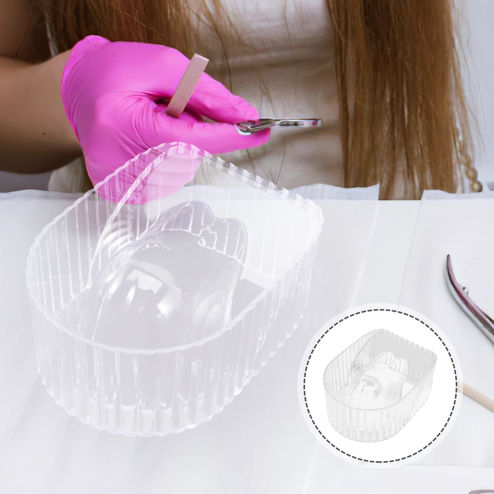 

Acrylic Manicure Hand Soaking Bowl Nail Removal Gel Polish Transparent Supplies Long Lasting Durable Comfortable Warm Water Easy