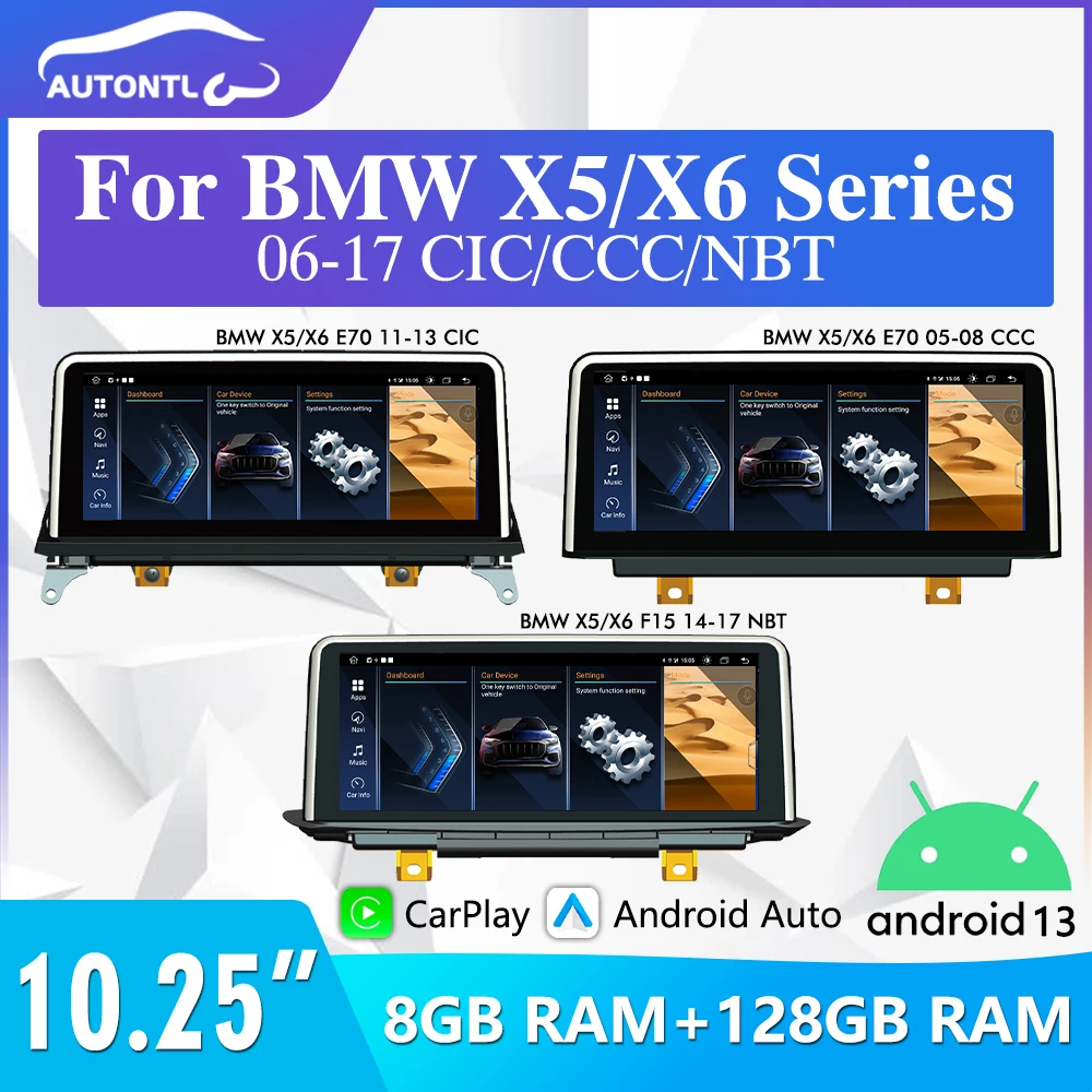 مشغل وسائط متعددة أندرويد 13 للسيارة ، راديو لبي. دبليو X5 E70 X6 E71 NBT CCC CIC ، نظام تحديد المواقع والملاحة ، صوت ستيريو ، مشغل سيارة ، شاشة ،