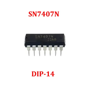 5pcs/10pcs/50pcs/100pcs SN7407N DM7407N HD7407P SN7407 7407P 7407N 7407 Brand new original authentic Inline DIP14