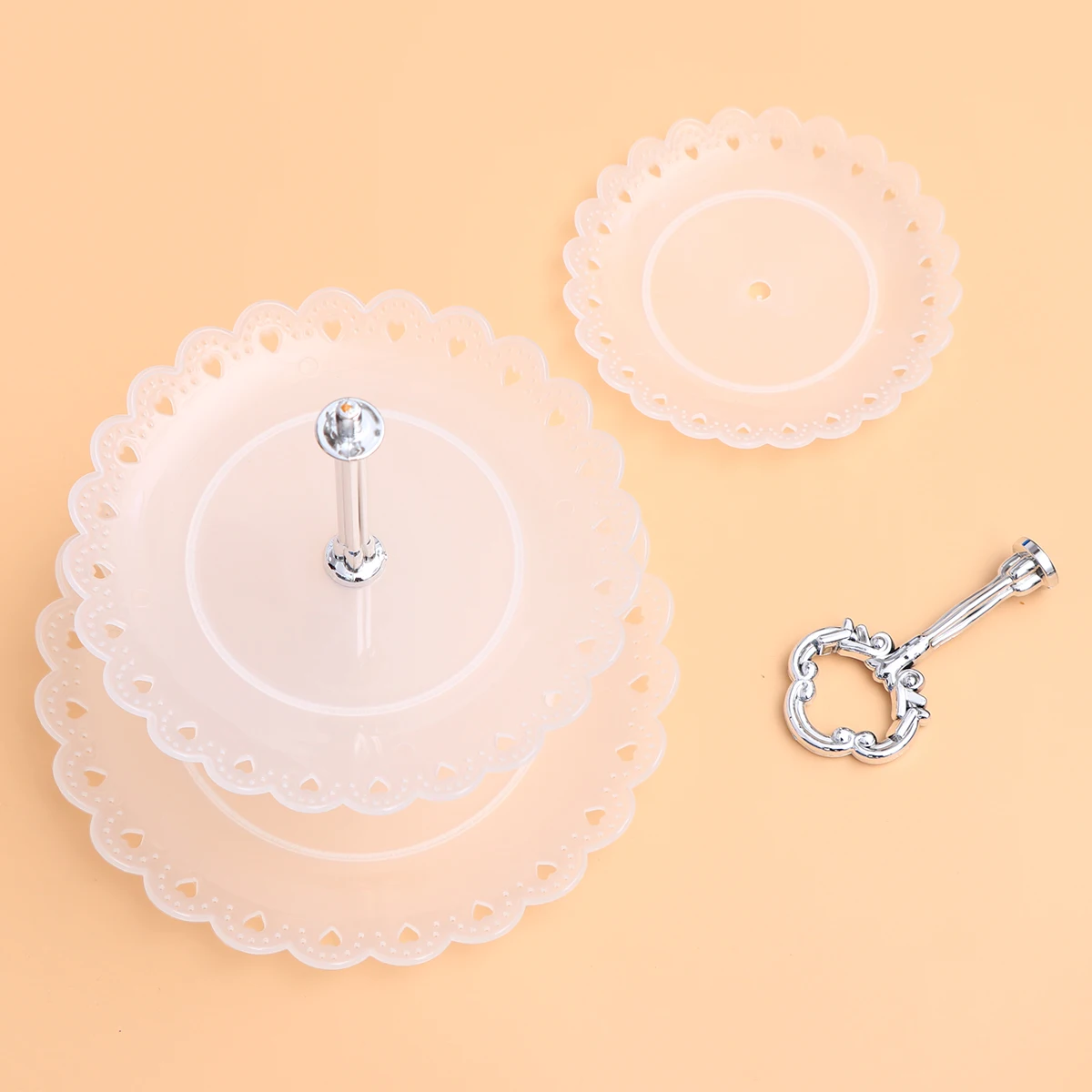 

Three-Layer Cake Stand Detachable Fruit Dessert Display Rack Large Capacity Party Wedding Home Decoration Black Kitchen