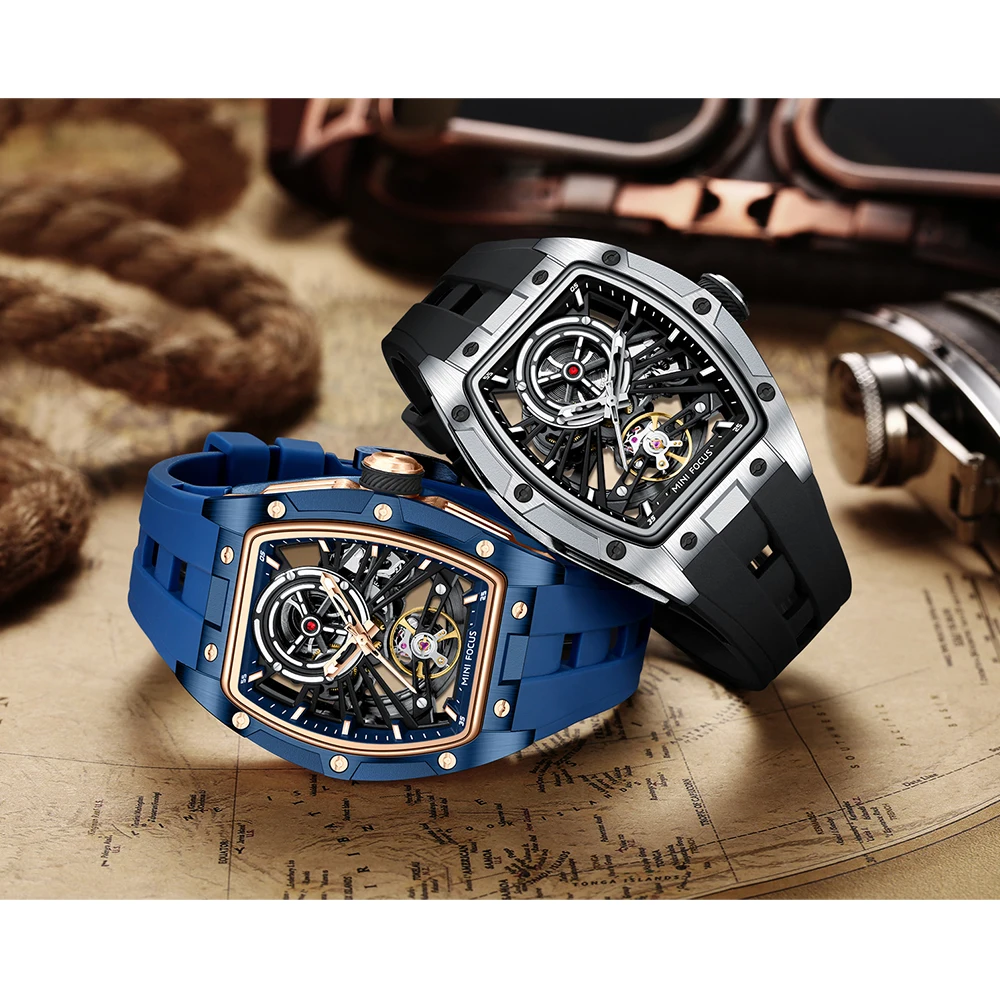 Men's Black Waterproof Automatic Mechanical Watch