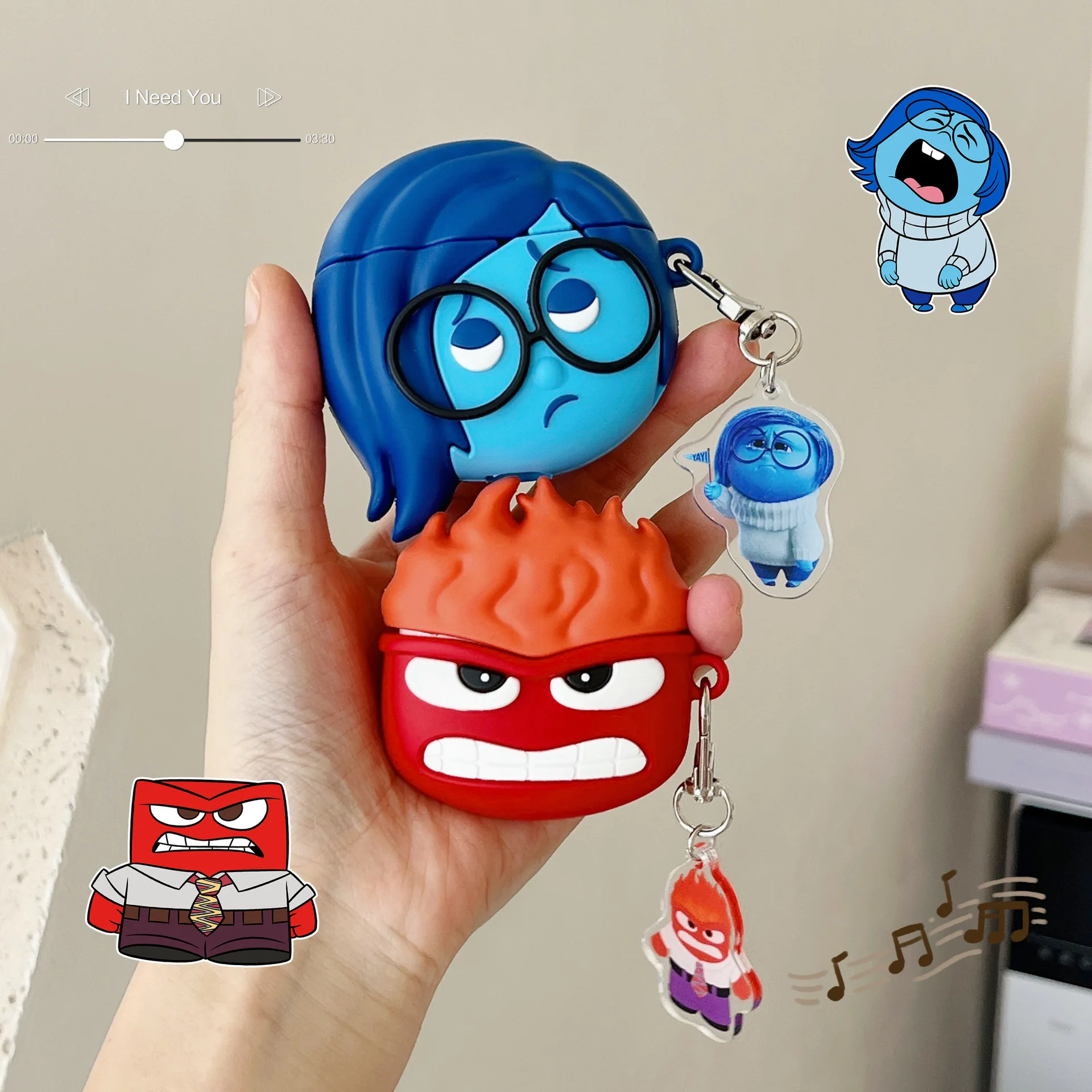 

3D Cartoon Doll Case for AirPods 4 Airpod 1 2 3 Pro Pro2 Bluetooth Earbuds Charging Box Protective Earphone Case Cover