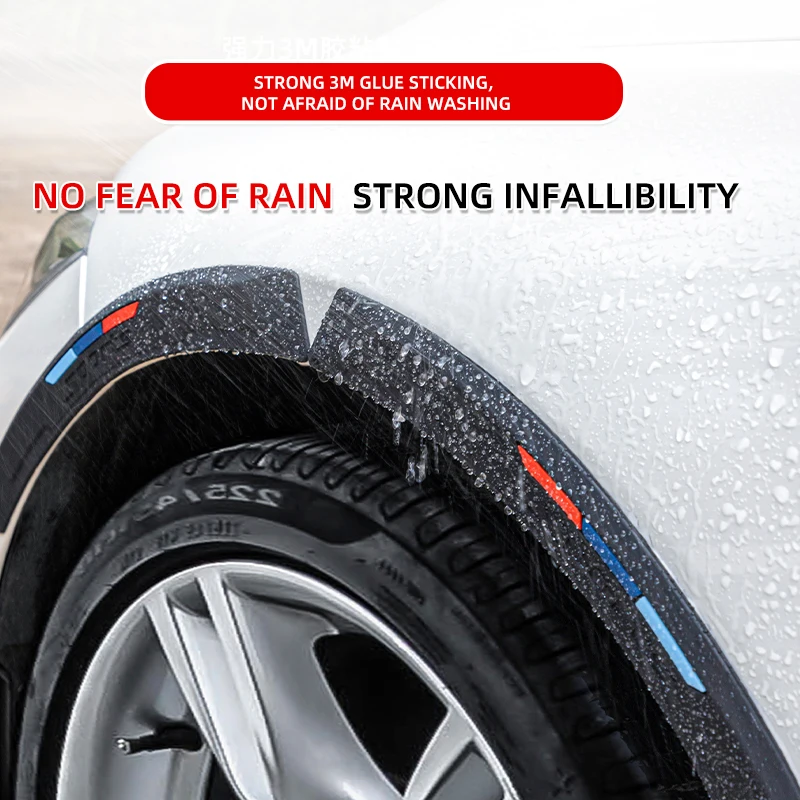2pcs Anti-scratch Pad Car Fender Flares Universal Rubber Eyebrow Protector Sticker Edge Trim Adhesive Wheels Arch