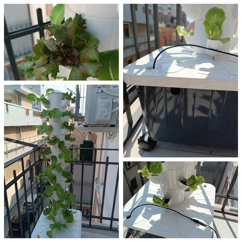 DIY Balcony Hydroponic Growing System Detachable PP Colonization Cups Home Garden Farm Greenhouse Vertical Tower Planters