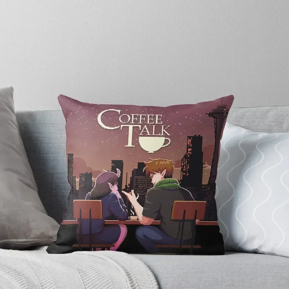 

Coffee talk Throw Pillow Pillow Cases Decorative Decorative Pillow Covers For Sofa Decorative Cushion Cover Cushion Child