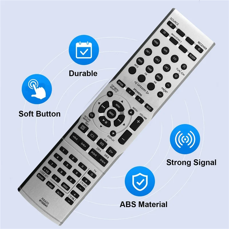 

RAX25 WV50040 Replace Remote Control Replacement For Yamaha Audio Receiver R-S500 R-S700 R-S500BL R-S700BL RS500 RS700 RS500BL