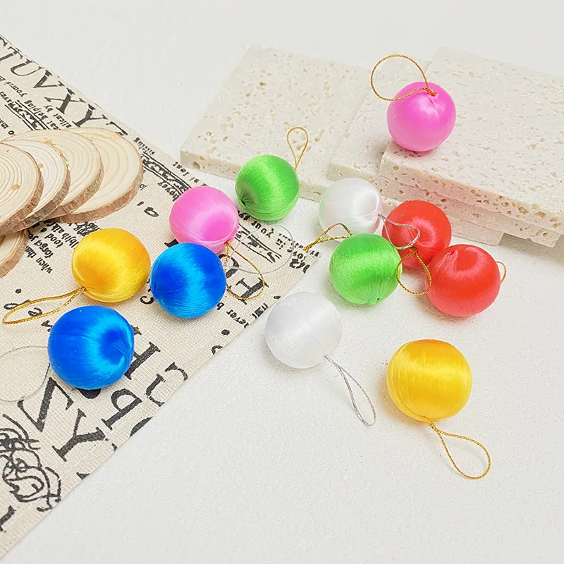 6/12Pcs/lot Six-color Christmas Balls Christmas Colored Silk Balls Christmas Foam Balls Christmas Decor Pendants New Year