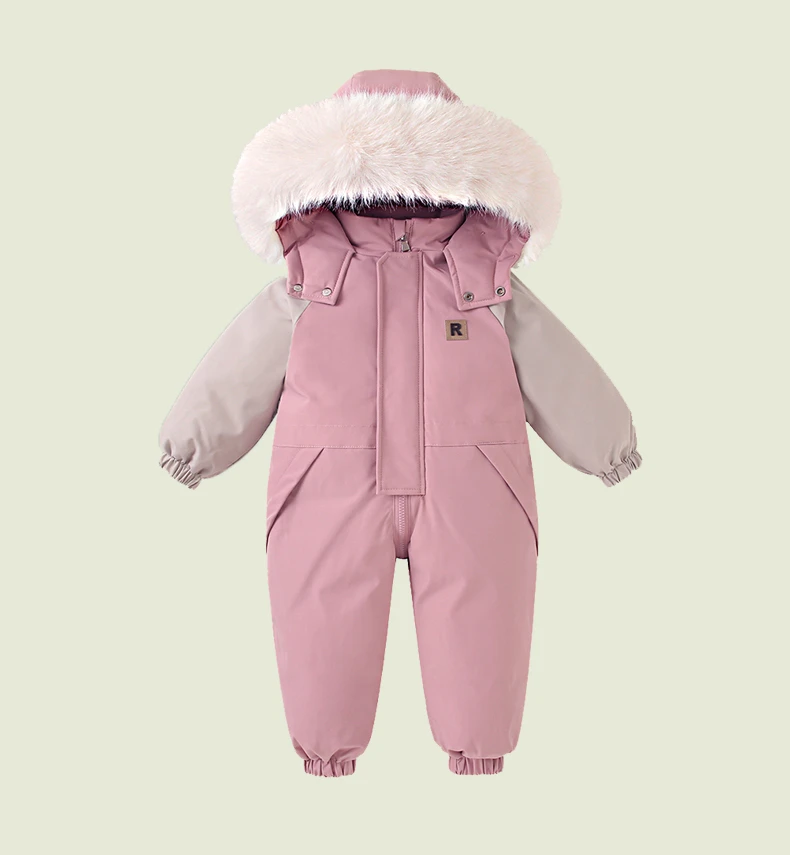 Russischer Winter-Baby-Skianzug mit Fleecefutter, Baby-Overall für Jungen, Warme Kinderkleidung, Wasserdichtes Kinder-Bekleidungsset 1-5 Jahre – Detail 3