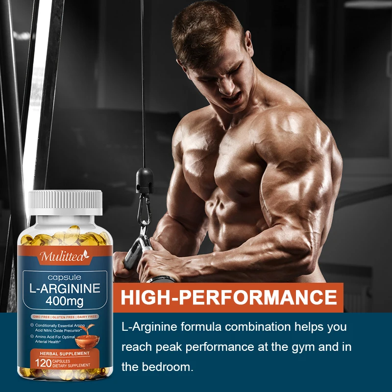 Mulittea L Arginine Capsules for Exercise Endurance Performance and Muscle Growth Improve Male Function for Man