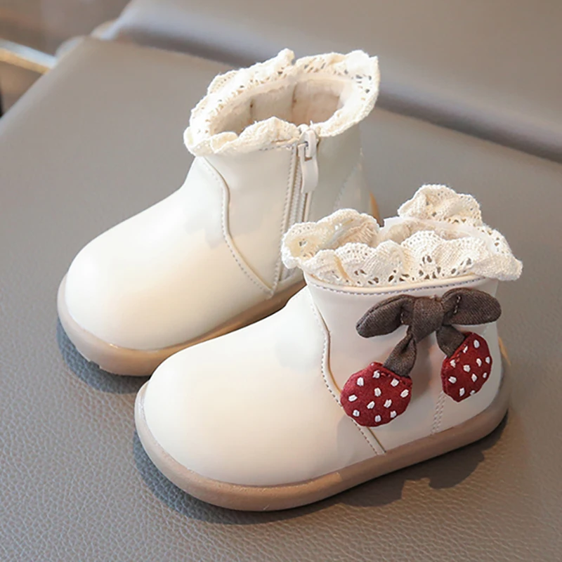 

Зимние ботинки в корейском стиле для девочек, трендовые модные плюшевые ботинки для девочек, эргономичные нескользящие детские теплые ботинки, хлопковая обувь