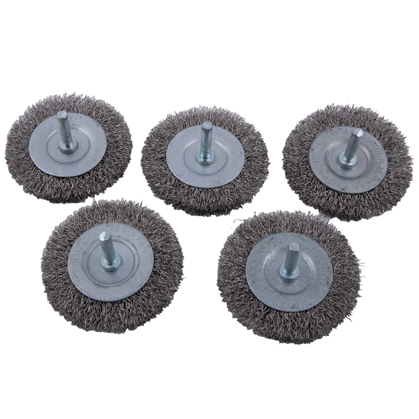 

5PCS Wire Brush Wheel Brush Set For Drill 6mm Shank 3 Inch Wire Brush For Rotary Polish Cleaning Tool Drill Attachment