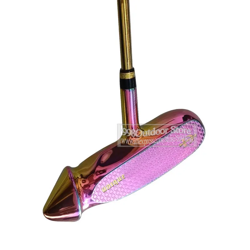 Unisex kluby golfowe fioletowy Putter golfowy indywidualność wał stalowy 33 34 lub 35 Cal